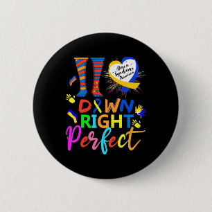 Chapa Redonda De 5 Cm Día Mundial del Síndrome de Down Rock Your Socks T