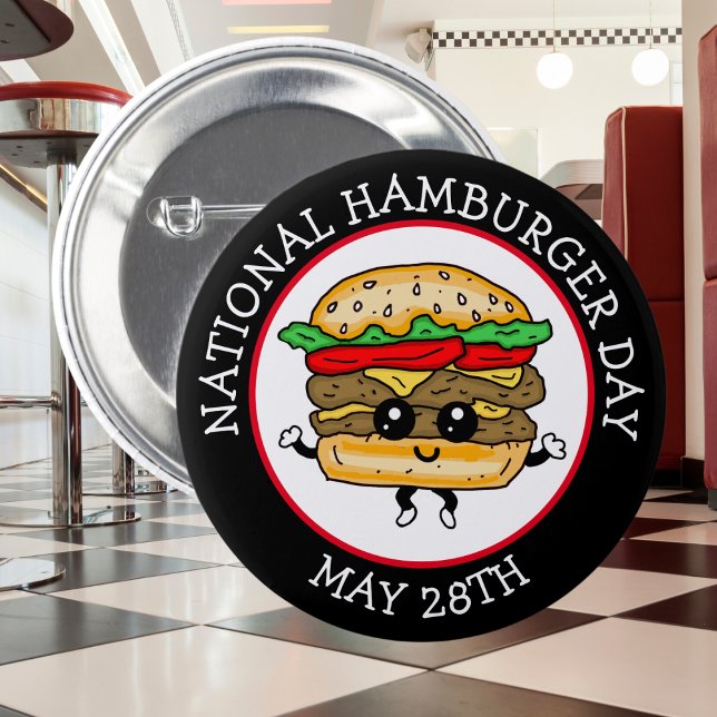 Chapa Redonda De 5 Cm Día Nacional de Hamburguesa 28 de mayo (Subido por el creador)