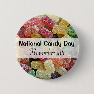 Chapa Redonda De 5 Cm Día Nacional del Candy 4 de noviembre Festividades
