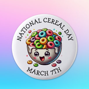 Chapa Redonda De 5 Cm Día Nacional del Cereal 7 de marzo