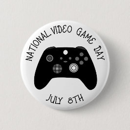 Chapa Redonda De 5 Cm Día nacional del videojuego 8 de julio