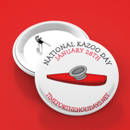 Chapa Redonda De 5 Cm Día Nacional Kazoo 28 de enero