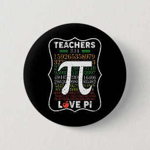 Chapa Redonda De 5 Cm Día Pi 3.14 Profesores Aman Regalo De Maestros Pi 