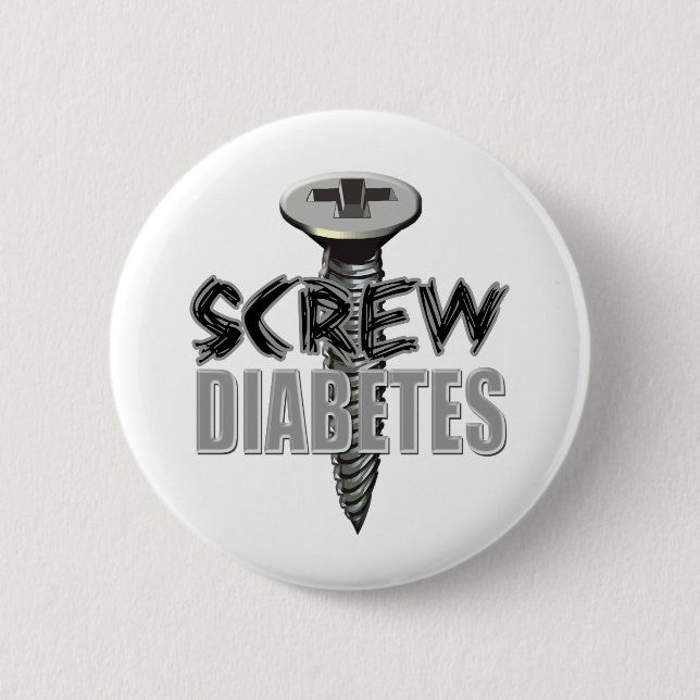 Chapa Redonda De 5 Cm Diabetes del tornillo (Anverso)