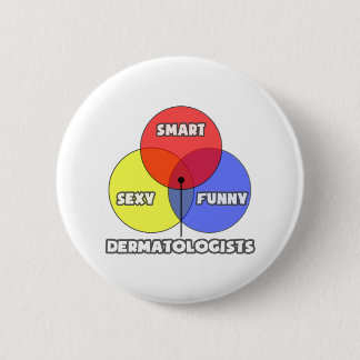 Chapa Redonda De 5 Cm Diagrama de Venn.. Dermatólogos