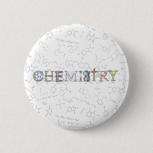 Chapa Redonda De 5 Cm Diagramas de la química y diseño de la tipograf