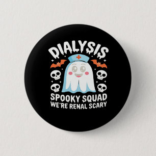 Chapa Redonda De 5 Cm Diálisis Nefrología Enfermera Cute Halloween Spook