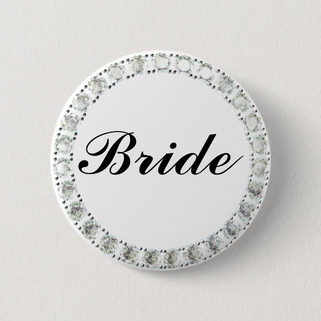 Chapa Redonda De 5 Cm Diamond Bride (Anverso)