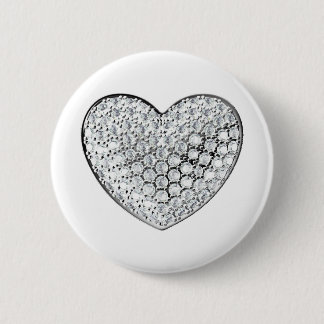 Chapa Redonda De 5 Cm Diamond Heart