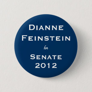 Chapa Redonda De 5 Cm Dianne Feinstein para el senado
