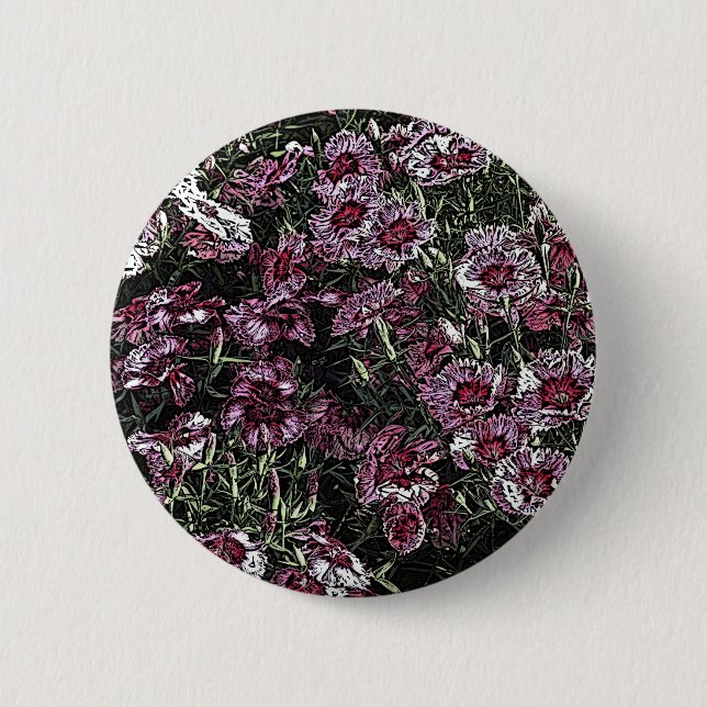 CHAPA REDONDA DE 5 CM DIANTHUS FLOWERS (Anverso)