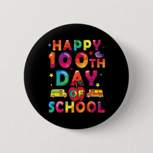 Chapa Redonda De 5 Cm Días De Chicas Escolares Felices 100 Días De Escue