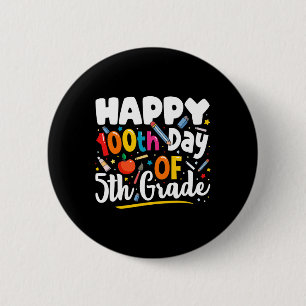 Chapa Redonda De 5 Cm Días De Regalo De Maestros Escolares 100° Día De Q
