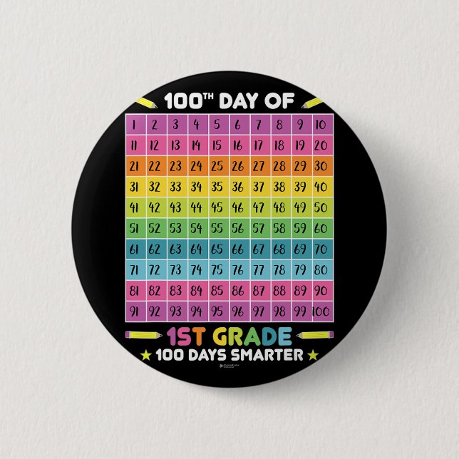Chapa Redonda De 5 Cm Días más inteligentes, alumno de primer grado del  (Anverso)