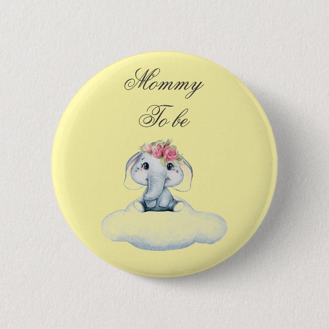 Chapa Redonda De 5 Cm Días soñados con Rosie the Elephant. (Anverso)