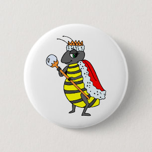 Chapa Redonda De 5 Cm Dibujo animado de la diva de la abeja de la reina