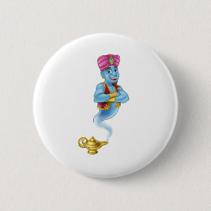 Chapa Redonda De 5 Cm Dibujo animado mágico de la pantomima de Aladdin