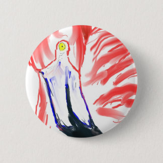 Chapa Redonda De 5 Cm Dibujo de Flamingoe del rosa de la pintura al óleo