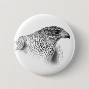 Chapa Redonda De 5 Cm Dibujo de Goshawk