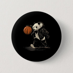 Chapa Redonda De 5 Cm Dibujo de Hoop Panda del Skett de Arte Animal