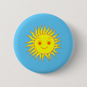 Chapa Redonda De 5 Cm Dibujo feliz de cara al sol