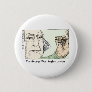 Chapa Redonda De 5 Cm Dientes de George Washington Regalos Divertidos y