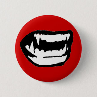 Chapa Redonda De 5 Cm Dientes del vampiro