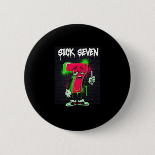 Chapa Redonda De 5 Cm Dieta de siete 67 Meme Disfraz de Halloween Divert