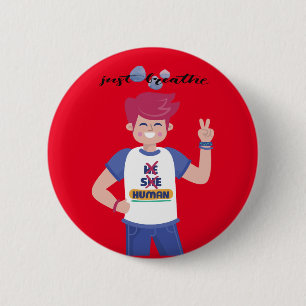 Chapa Redonda De 5 Cm Digamos su nombre diseño gráfico masculino