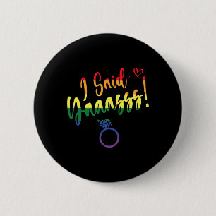 Chapa Redonda De 5 Cm Dije Sí Gay Lgbtq Orgullo Arcoiris Bachelore