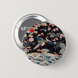 Chapa Redonda De 5 Cm Dinastía de faisán dorado y quing/China imperial