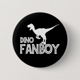 Chapa Redonda De 5 Cm Dino Fanboy - Dinosaur Lover