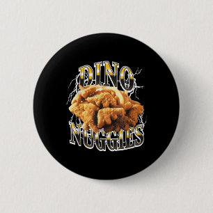 Chapa Redonda De 5 Cm Dino Nuggies Nuevo Gracioso Para Camisetas Hombres