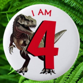 Chapa Redonda De 5 Cm Dinosaur T Rex