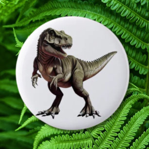 Chapa Redonda De 5 Cm Dinosaur T Rex