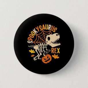 Chapa Redonda De 5 Cm Dinosaur T Rex Boo Halloween Disstuve Funny Calaba