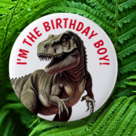 Chapa Redonda De 5 Cm Dinosaur T Rex BOY