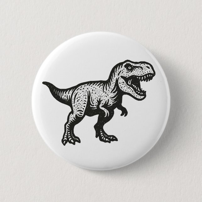Chapa Redonda De 5 Cm Dinosaurio (Anverso)