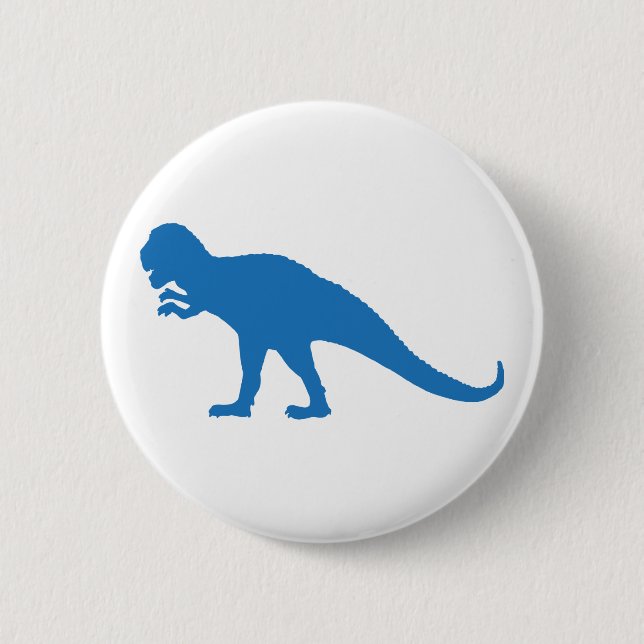 Chapa Redonda De 5 Cm Dinosaurio azul (Anverso)