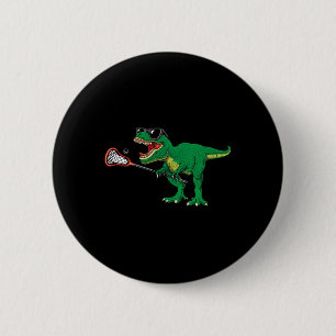 Chapa Redonda De 5 Cm Dinosaurio de Lacrosse T Rex Divertido Lax Chicos 