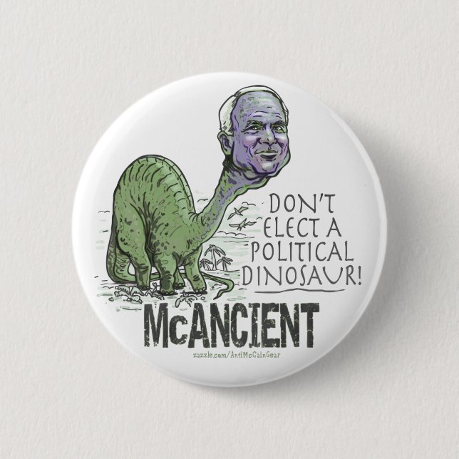 Chapa Redonda De 5 Cm Dinosaurio de McCain (Anverso)