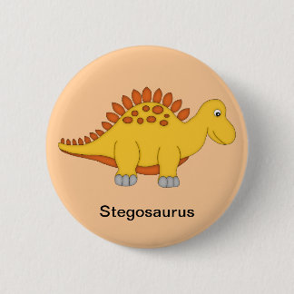 Chapa Redonda De 5 Cm Dinosaurio del Stegosaurus