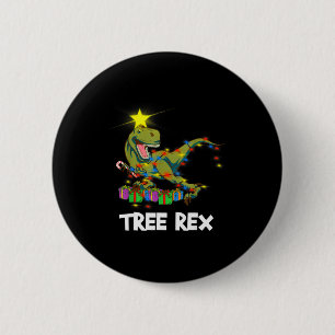 Chapa Redonda De 5 Cm Dinosaurio divertido de Navidad árbol Rex Hombres