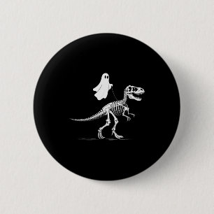 Chapa Redonda De 5 Cm Dinosaurio Esqueleto T Rex Fantasma Caminando Hall