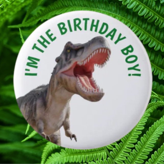 Chapa Redonda De 5 Cm Dinosaurio Feliz T Rex NIÑO (Jurassic Dinosaur Personalized designs. "It's super easy process  easy to use")