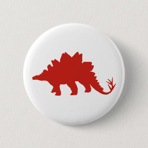 Chapa Redonda De 5 Cm Dinosaurio Rojo