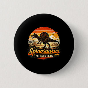 Chapa Redonda De 5 Cm Dinosaurio Snosaurus Retro Divertido para Mujeres 