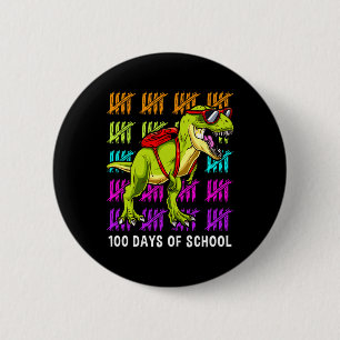 Chapa Redonda De 5 Cm Dinosaurio T Rex 100 días de dinosaurio escolar T