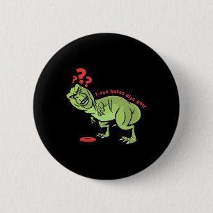 Chapa Redonda De 5 Cm Dinosaurio T Rex Divertido Disc Golf Para Niños