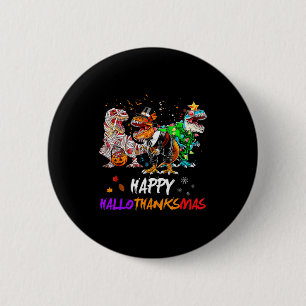 Chapa Redonda De 5 Cm Dinosaurio T Rex Feliz Hallothanksmas Halloween Ni